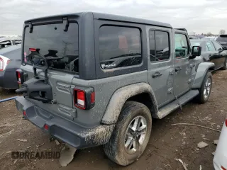 2021 Jeep Wrangler Unlimited Sahara High Altitude with VIN 1C4HJXEG3MW614509, listed as a Copart auction lot 80878533 with 45,660 mi miles and Clean title. Bid and sale history available at DreamBid. Image 3.
