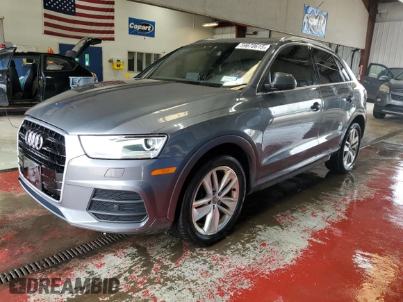 2016 Audi Q3 Premium Plus with VIN WA1EFCFS4GR018421, listed as a Copart auction lot 59670615 with 96,763 mi miles and Salvage title. Bid and sale history available at DreamBid. Image 1.