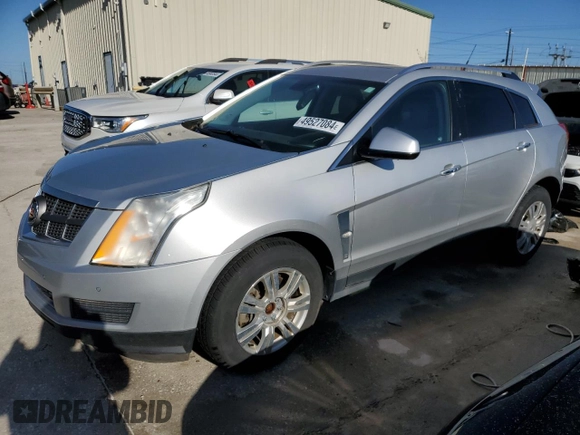 2012 Cadillac SRX Luxury Collection with VIN 3GYFNAE33CS625827, listed as a Copart auction lot 49527084 with 0 mi miles and Salvage Title. Bid and sale history available at carsss.com. Image 1.