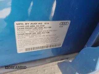 2016 Audi Q3 Premium Plus with VIN WA1EFCFS5GR016757, listed as a Copart auction lot 51844075 with 32,565 mi miles and Salvage Title. Bid and sale history available at carsss.com. Image 13.