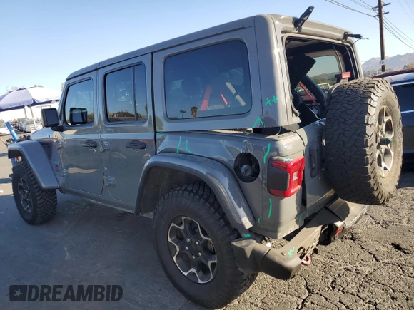 2020 Jeep Wrangler Unlimited Recon with VIN 1C4HJXFN5LW304700, listed as a Copart auction lot 86005334 with 32,786 mi miles and Salvage title. Bid and sale history available at DreamBid. Image 2.