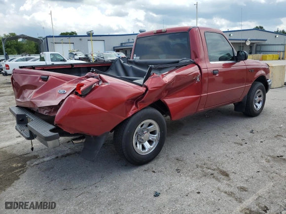 2001 Ford Ranger XL with VIN 1FTYR10D21TA77146, listed as a Copart auction lot 60908893 with 133,765 mi miles and Salvage Title. Bid and sale history available at carsss.com. Image 3.
