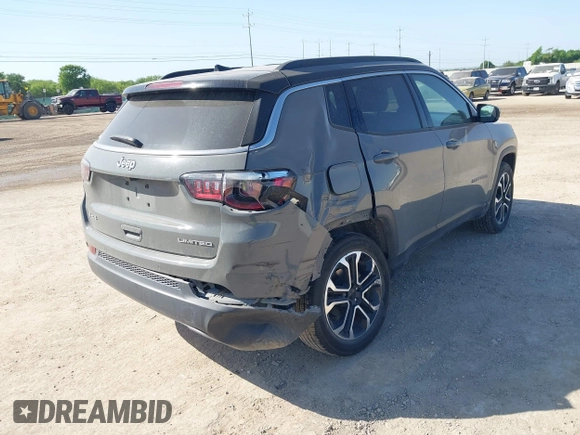 2023 Jeep Compass Limited with VIN 3C4NJDCN7PT569166, listed as a IAAI auction lot 42018154 with 40,751 mi miles and . Bid and sale history available at carsss.com. Image 4.