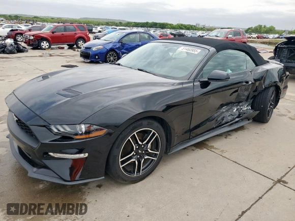 2020 Ford Mustang EcoBoost z VIN 1FATP8UH2L5119561, wystawiony jako Copart lot #51460985 z przebiegiem 55 579 mil mil oraz Szkoda całkowita • Salvage title. Historia ofert i sprzedaży dostępna na DreamBid. Obrazek 1.