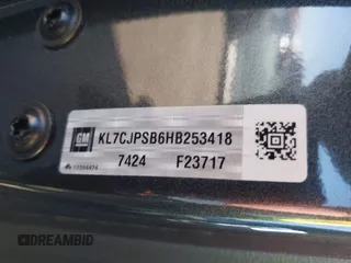 2017 Chevrolet Trax LT with VIN KL7CJPSB6HB253418, listed as a IAAI auction lot 41881440 with 114,104 mi miles. Bid and sale history available at carsss.com. Image 9.