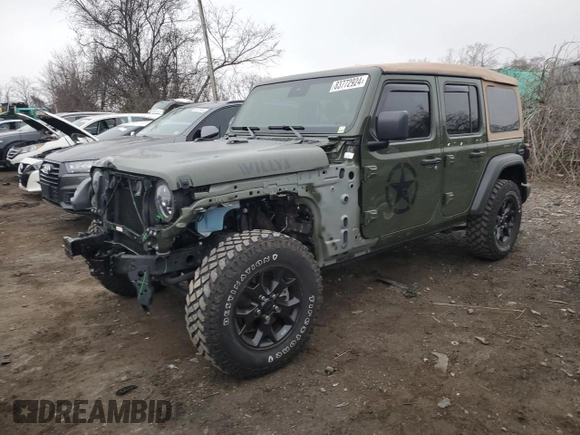 2023 Jeep Wrangler Sport S with VIN 1C4HJXDG1PW504242, listed as a Copart auction lot 83772924 with 29,237 mi miles and Salvage Title. Bid and sale history available at DreamBid. Image 1.