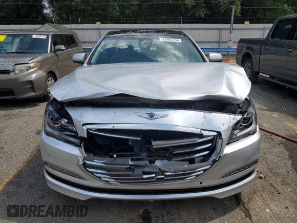 2017 Genesis G80 3.8L with VIN KMHGN4JE5HU182151, listed as a Copart auction lot 71682794 with 57,024 mi miles and Salvage Title. Bid and sale history available at carsss.com. Image 5.