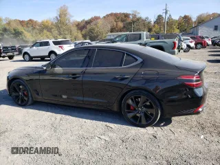2022 Genesis G70 3.3T with VIN KMTG54TE4NU096876, listed as a Copart auction lot 78324464 with 32,349 mi miles and Salvage Title. Bid and sale history available at DreamBid. Image 2.