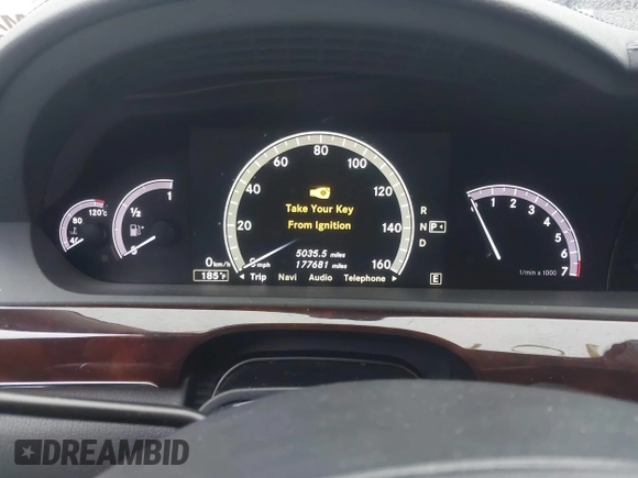 2012 Mercedes-Benz S 550 with VIN WDDNG9EBXCA443941, listed as a IAAI auction lot 40790743 with 177,681 mi miles and . Bid and sale history available at DreamBid. Image 6.