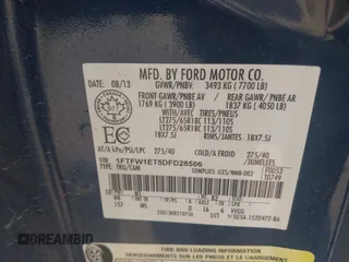 2013 Ford F-150 XL с VIN 1FTFW1ET5DFD28566, выставлен на аукционе IAAI как лот 42492463 с пробегом 81 696 миль миль и . История ставок и продаж доступна на DreamBid. Изображение 9.