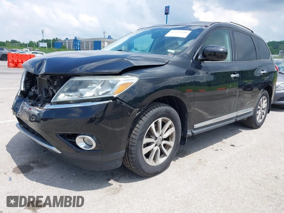2014 Nissan Pathfinder S with VIN 5N1AR2MM1EC696341, listed as a IAAI auction lot 42255710 with 99,680 mi miles and . Bid and sale history available at DreamBid. Image 17.