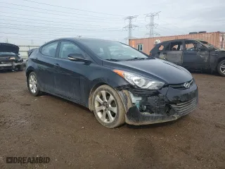 2012 Hyundai Elantra Limited with VIN 5NPDH4AE3CH144290, listed as a Copart auction lot 46850955 with 151,302 mi miles and Salvage Title. Bid and sale history available at carsss.com. Image 4.