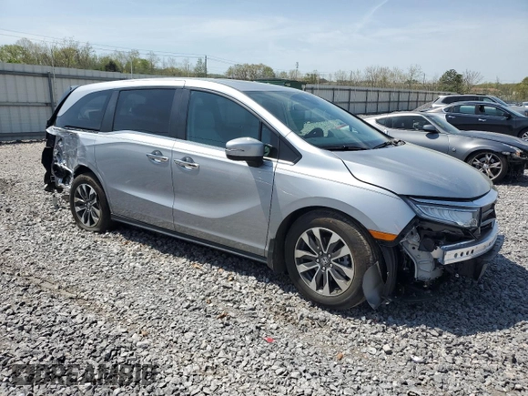 2024 Honda Odyssey EX-L with VIN 5FNRL6H63RB046690, listed as a Copart auction lot 51444685 with 7,829 mi miles and Salvage Title. Bid and sale history available at DreamBid. Image 4.
