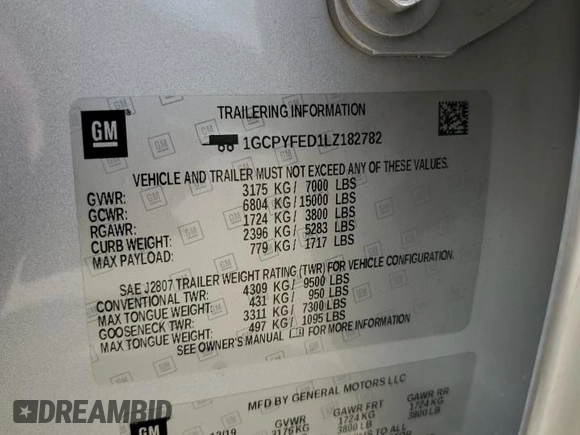 2020 Chevrolet Silverado 1500 LT Trail Boss with VIN 1GCPYFED1LZ182782, listed as a Copart auction lot 64006684 with 67,299 mi miles and Salvage Title. Bid and sale history available at carsss.com. Image 14.