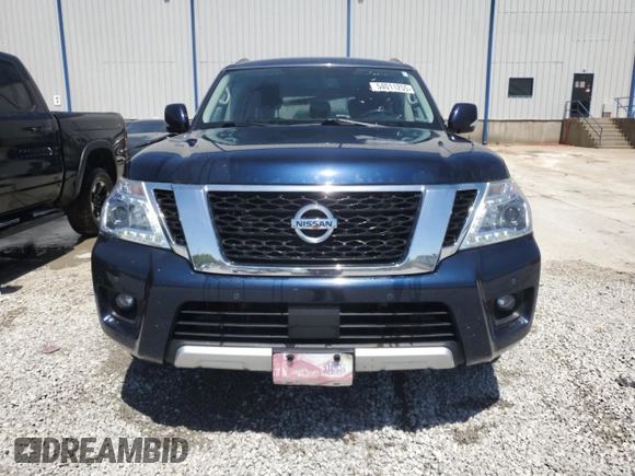 2018 Nissan Armada SL with VIN JN8AY2NC0J9553194, listed as a Copart auction lot 54011255 with 108,115 mi miles and Salvage Title. Bid and sale history available at DreamBid. Image 5.