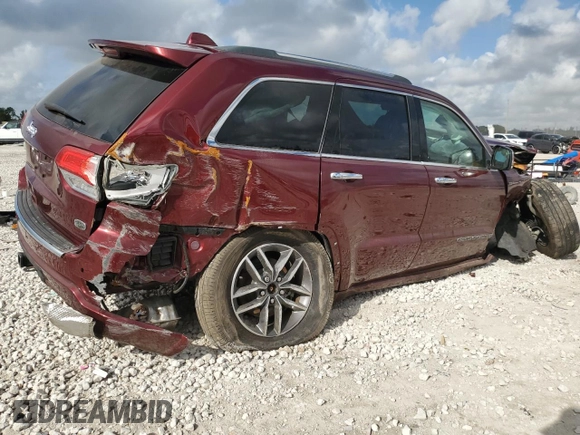 2020 Jeep Grand Cherokee Overland with VIN 1C4RJFCGXLC204095, listed as a Copart auction lot 43705155 with 34,569 mi miles and Non repairable. Bid and sale history available at DreamBid. Image 3.