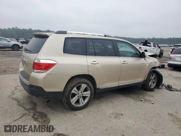 2012 Toyota Highlander Limited with VIN 5TDDK3EH9CS159855, listed as a Copart auction lot 45631385 with 0 mi miles and Salvage Title. Bid and sale history available at carsss.com. Image 3.