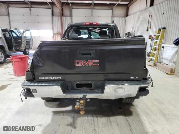 2015 GMC Sierra 1500 SLE with VIN 1GTV2UEC4FZ390910, listed as a Copart auction lot 48043215 with 75,608 mi miles and Salvage Title. Bid and sale history available at carsss.com. Image 6.