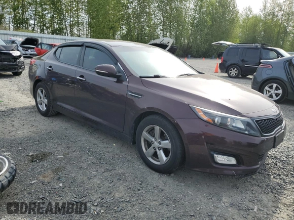 2015 Kia Optima LX with VIN 5XXGM4A72FG352039, listed as a Copart auction lot 54648345 with 126,898 mi miles and Salvage Title. Bid and sale history available at carsss.com. Image 4.