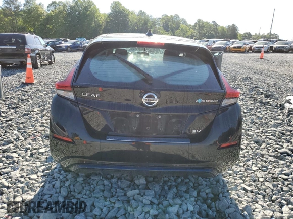 2019 Nissan LEAF SV with VIN 1N4AZ1CP8KC313703, listed as a Copart auction lot 56113735 with 56,854 mi miles and Salvage title. Bid and sale history available at DreamBid. Image 6.