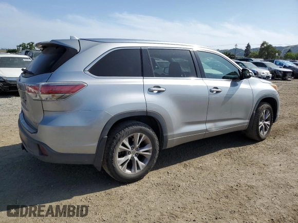 2015 Toyota Highlander XLE z VIN 5TDJKRFH1FS216509, wystawiony jako Copart lot #54722535 z przebiegiem 150 873 mil mil oraz Szkoda całkowita • Salvage title. Historia ofert i sprzedaży dostępna na DreamBid. Obrazek 3.