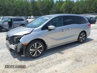 2018 Honda Odyssey Elite z VIN 5FNRL6H90JB070329, wystawiony jako Copart lot #55320655 z przebiegiem 84 853 mil mil oraz Szkoda całkowita • Salvage title. Historia ofert i sprzedaży dostępna na DreamBid. Obrazek 1.