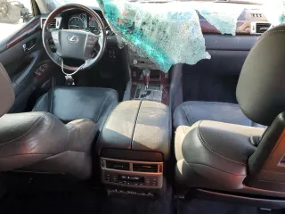 2015 Lexus LX 570 with VIN JTJHY7AX9F4166130, listed as a Copart auction lot 43653595 with 105,108 mi miles and Salvage Title. Bid and sale history available at DreamBid. Image 8.
