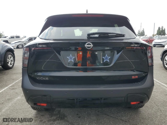 2025 Nissan Kicks SR with VIN 3N8AP6DAXSL335220, listed as a Copart auction lot 42758515 with 13,376 mi miles and Salvage Title. Bid and sale history available at carsss.com. Image 6.