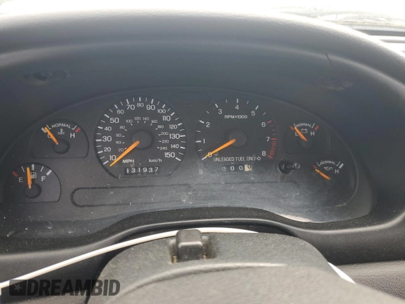 1998 Ford Mustang GT with VIN 1FAFP45X1WF263449, listed as a Copart auction lot 55851015 with 131,937 mi miles and Salvage title. Bid and sale history available at DreamBid. Image 9.