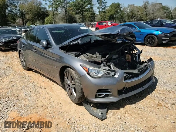 2015 Infiniti Q50 Premium with VIN JN1BV7APXFM348648, listed as a Copart auction lot 48881825 with 163,955 mi miles and Salvage Title. Bid and sale history available at carsss.com. Image 10.