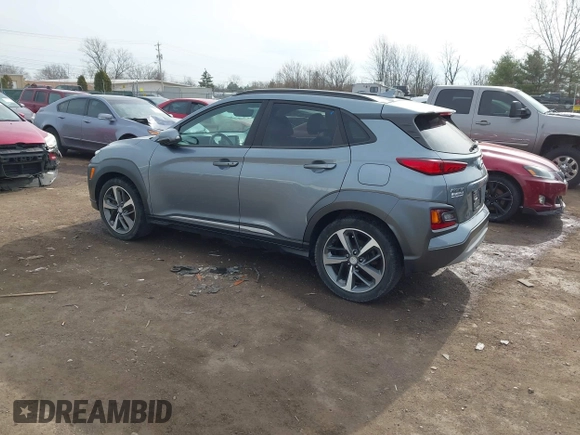 2020 Hyundai Kona Limited with VIN KM8K33A53LU398258, listed as a IAAI auction lot 41823907 with 65,915 mi miles. Bid and sale history available at carsss.com. Image 3.