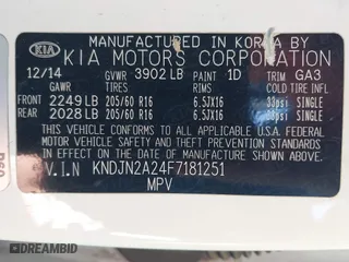 2015 Kia Soul with VIN KNDJN2A24F7181251, listed as a IAAI auction lot 41988230 with 128,894 mi miles. Bid and sale history available at carsss.com. Image 9.