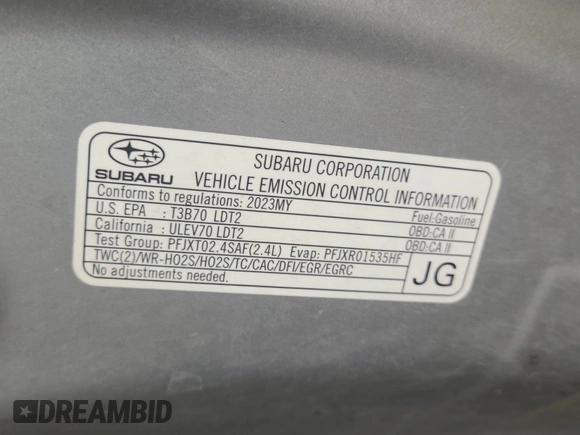 2023 Subaru Ascent Limited with VIN 4S4WMASD6P3424193, listed as a IAAI auction lot 42844149 with 102,381 mi miles and . Bid and sale history available at DreamBid. Image 12.