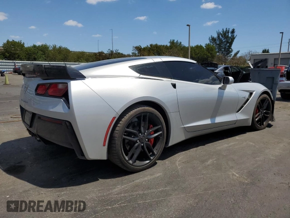 2019 Chevrolet Corvette 1LT with VIN 1G1YA2D78K5106441, listed as a Copart auction lot 53680845 with 27,206 mi miles and Salvage title. Bid and sale history available at DreamBid. Image 3.