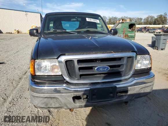 2005 Ford Ranger XLT with VIN 1FTYR44E95PA51534, listed as a Copart auction lot 75813064 with Not Provided miles and Salvage Title. Bid and sale history available at DreamBid. Image 5.