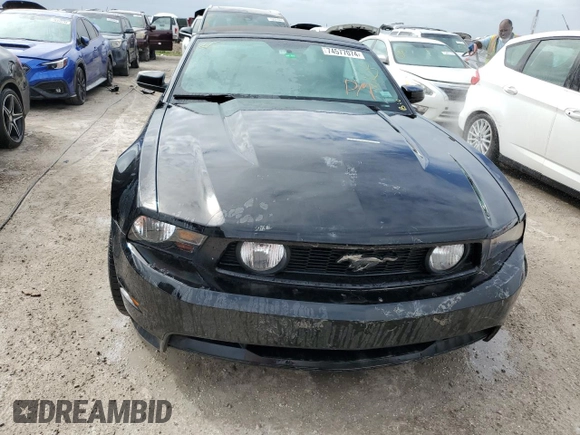 2011 Ford Mustang GT with VIN 1ZVBP8FF2B5155683, listed as a Copart auction lot 74577074 with Not Provided miles and Non Repairable. Bid and sale history available at DreamBid. Image 5.