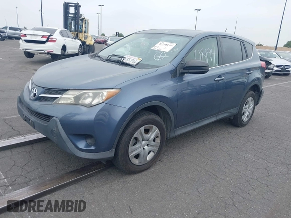 2013 Toyota RAV4 LE with VIN JTMZFREV9DD019756, listed as a IAAI auction lot 41708194 with 126,689 mi miles and . Bid and sale history available at carsss.com. Image 2.