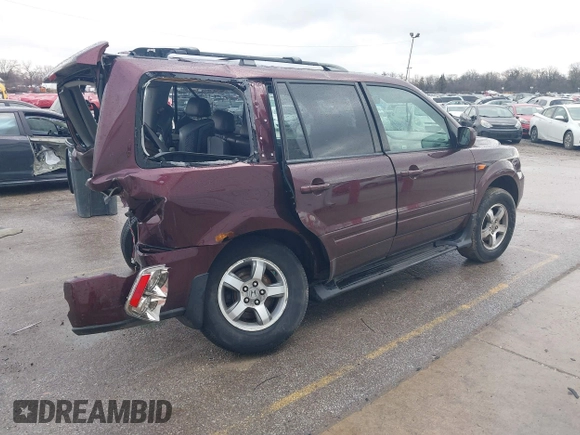 2007 Honda Pilot EX-L with VIN 2HKYF18547H533084, listed as a IAAI auction lot 41729988 with 199,886 mi miles and . Bid and sale history available at DreamBid. Image 4.