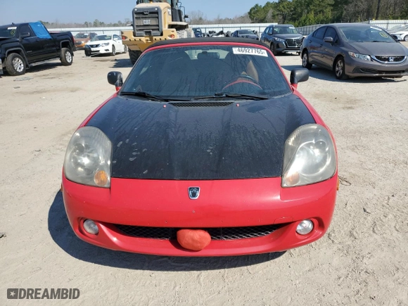 2005 Toyota MR2 Spyder with VIN JTDFR320350070730, listed as a Copart auction lot 46927765 with 113,566 mi miles and Salvage Title. Bid and sale history available at carsss.com. Image 5.