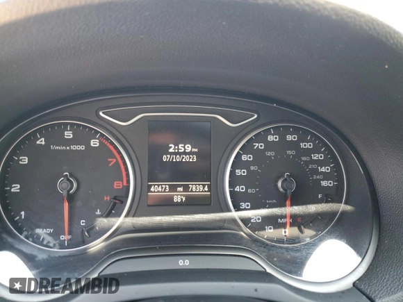 2020 Audi A3 Sedan S line Premium with VIN WAUBEGFF0LA013759, listed as a Copart auction lot 58943083 with 40,473 mi miles and Salvage Title. Bid and sale history available at carsss.com. Image 9.