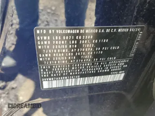 2024 Volkswagen Tiguan SE с VIN 3VVMB7AX8RM126148, выставлен на аукционе Copart как лот 54236005 с пробегом 3 110 миль миль и Чистый • Clean title. История ставок и продаж доступна на DreamBid. Изображение 13.
