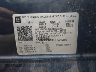 2020 Chevrolet Blazer LT z VIN 3GNKBCRS0LS602359, wystawiony jako IAAI lot #42235746 z przebiegiem 78 835 mil mil oraz . Historia ofert i sprzedaży dostępna na DreamBid. Obrazek 9.