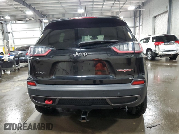 2020 Jeep Cherokee Trailhawk with VIN 1C4PJMBX2LD638678, listed as a Copart auction lot 52197785 with 103,724 mi miles and Salvage title. Bid and sale history available at DreamBid. Image 6.