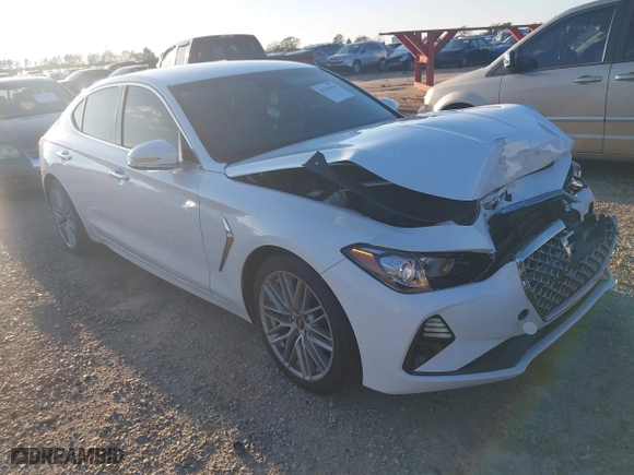 2020 Genesis G70 2.0T with VIN KMTG64LA8LU056386, listed as a IAAI auction lot 41164341 with 48,943 mi miles. Bid and sale history available at carsss.com. Image 1.