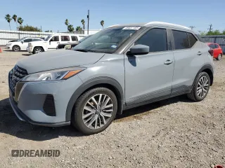 2022 Nissan Kicks SV with VIN 3N1CP5CVXNL482826, listed as a Copart auction lot 49037185 with 42,999 mi miles and Salvage Title. Bid and sale history available at carsss.com. Image 1.