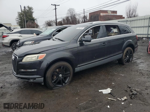 2008 Audi Q7 4.2L Premium with VIN WA1BV74LX8D027406, listed as a Copart auction lot 47943195 with 0 mi miles and Salvage Title. Bid and sale history available at carsss.com. Image 1.