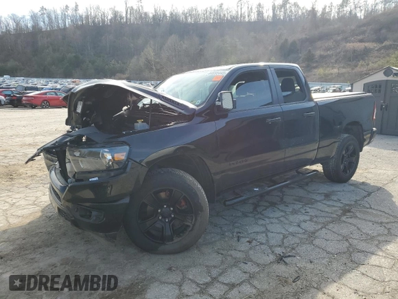 2020 Ram 1500 Big Horn with VIN 1C6SRFBT6LN204292, listed as a Copart auction lot 44695445 with 59,432 mi miles and Salvage Title. Bid and sale history available at carsss.com. Image 1.