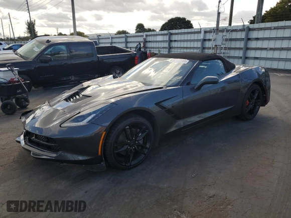 2017 Chevrolet Corvette Z51 2LT with VIN 1G1YK3D78H5111117, listed as a Copart auction lot 83783744 with 0 mi miles and Salvage Title. Bid and sale history available at carsss.com. Image 1.