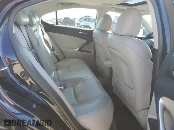 2008 Lexus IS 250 with VIN JTHCK262385019893, listed as a Copart auction lot 55444735 with 118,791 mi miles and Salvage title. Bid and sale history available at DreamBid. Image 10.