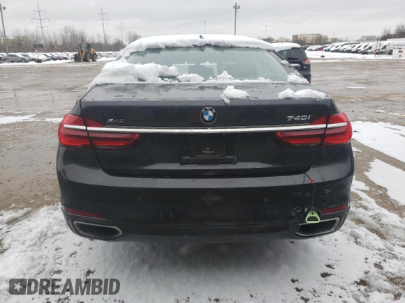 2017 BMW 7 Series 740i xDrive with VIN WBA7E4C59HGU99430, listed as a Copart auction lot 37789053 with 0 mi miles. Bid and sale history available at carsss.com. Image 6.